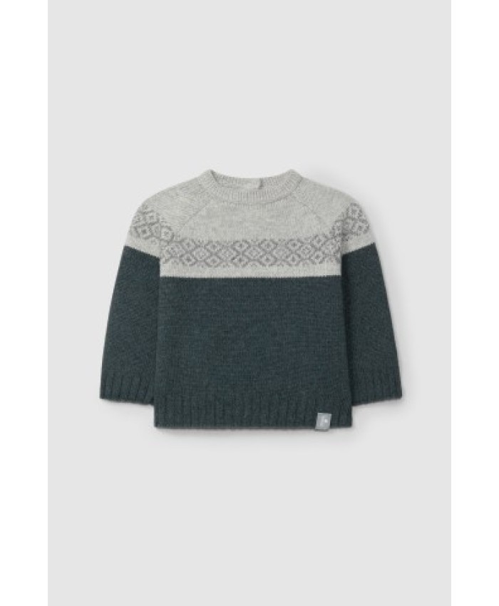 Snug   Jacquard knitted jumper  Petrol